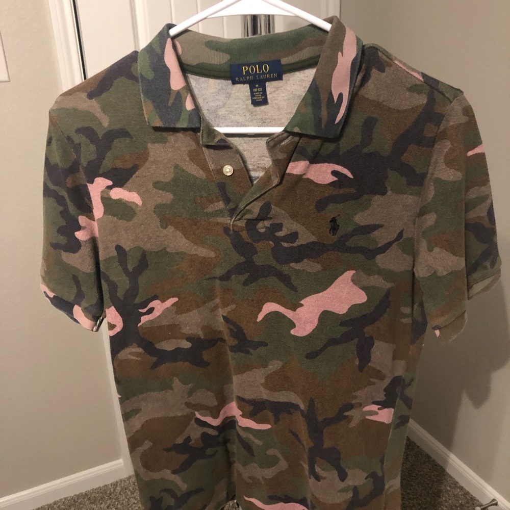 Boys camouflage polo shirt size 10-12